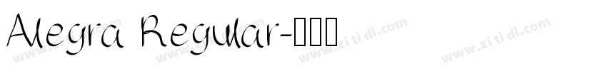 Alegra Regular字体转换 Alegra Regular字体转换